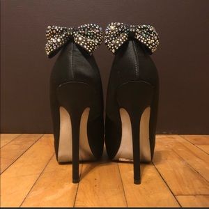 Steve Madden rhinestone bow heels